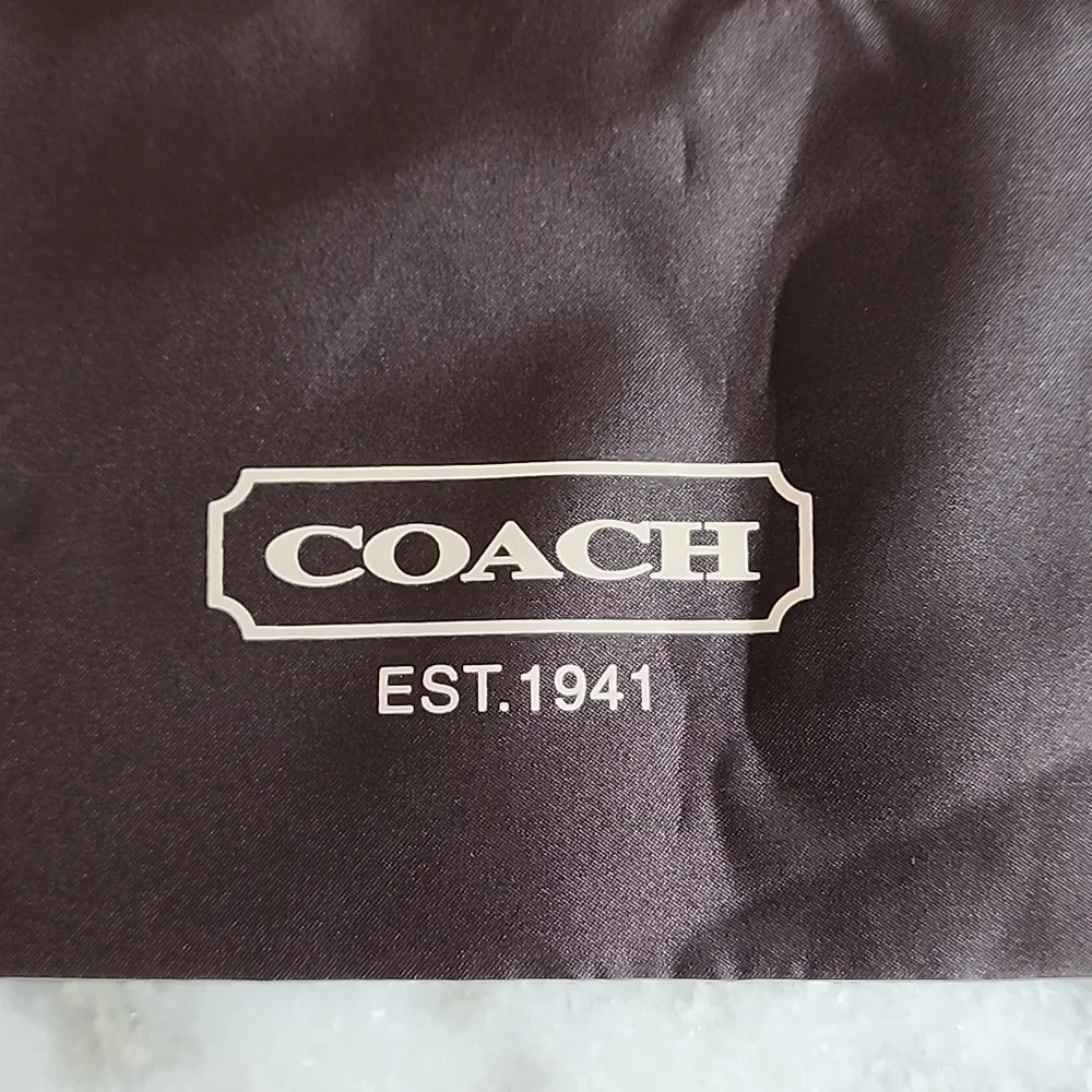 * Coach brown drawstring dustbag 19x15 - Picture 4 of 7